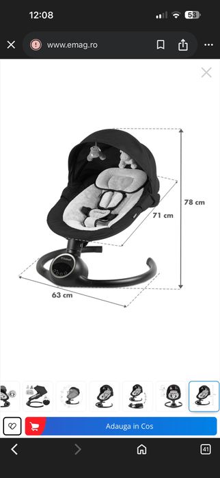 Leagăn electric impecabil doar probat