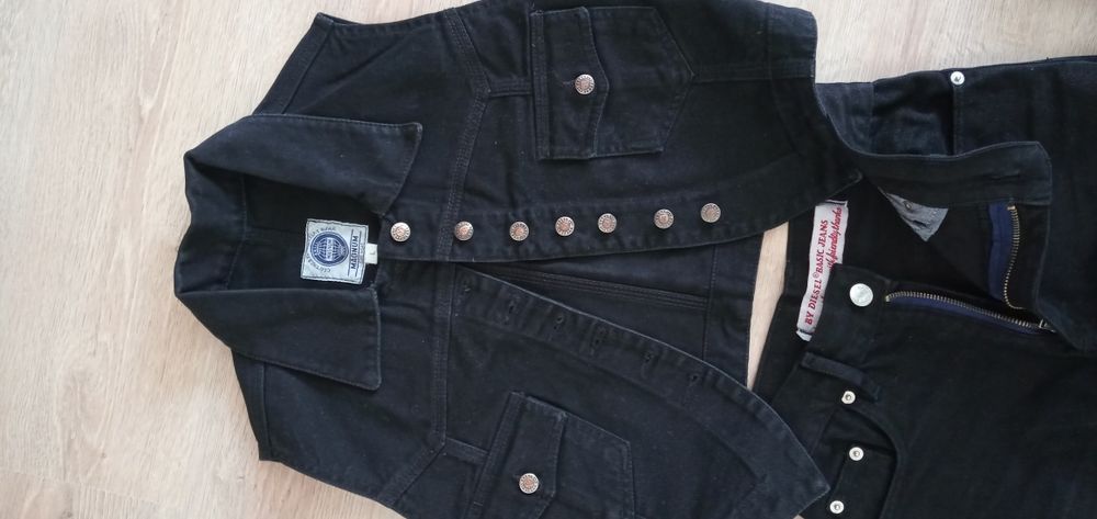 Дънков елек + блузка