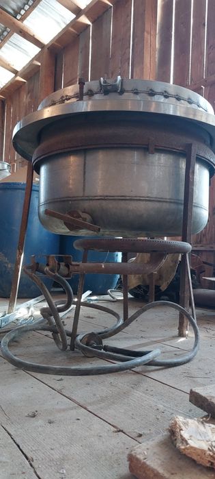 Cazan inox cu arzator cu butelie inox