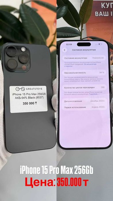 iPhone 15 Pro Max 256Gb Black