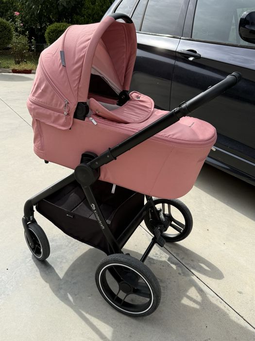 Carucior pentru copii, 2 in 1 Nea, KinderKraft, Roz/ Negru