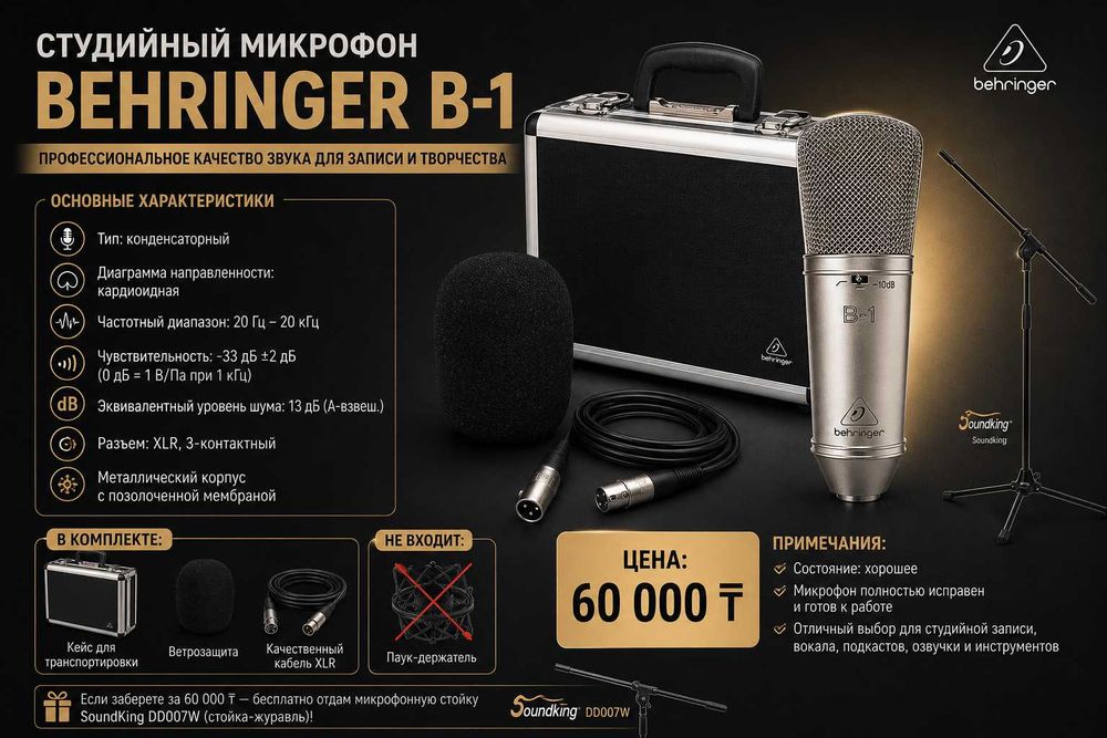 Студийный микрофон BEHRINGER B-1