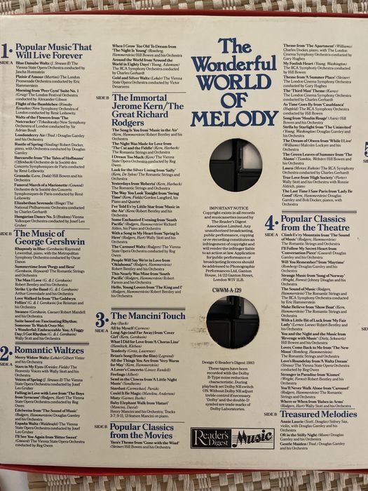 Ретро сет от 6 винил стерео аудио касети:Прекрасният свят на музиката