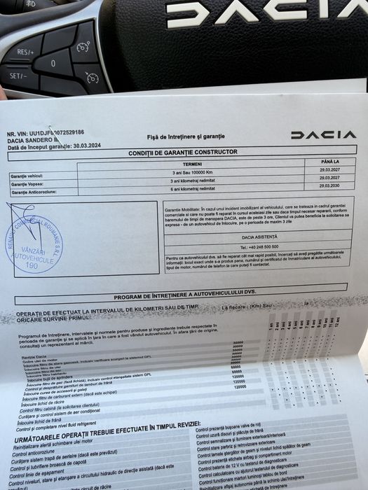Dacia Sandero Expression  GPL 2024, unic proprietar, 23000 km