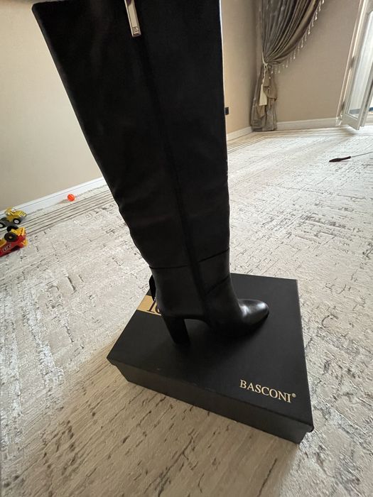 Кожаные зимние сапоги