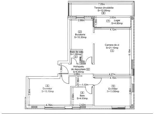 Apartament 3 camere de vanzare, spatios, parcare subterana, Zorilor Cl