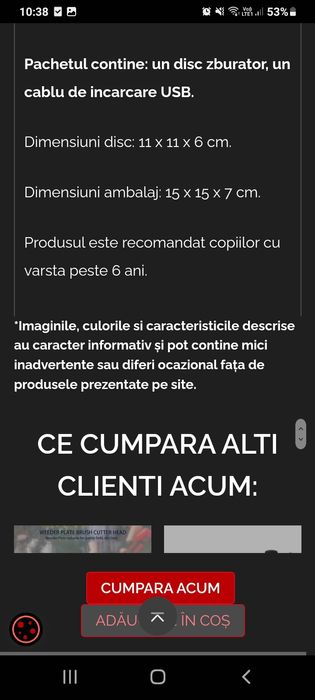 Jucarie  Disc drona  copii