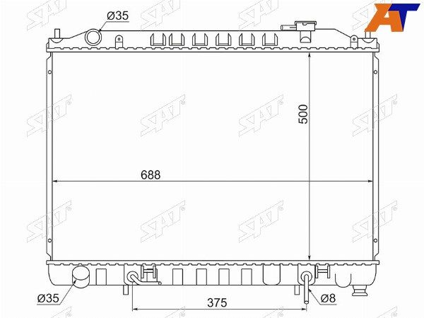 Радиатор Nissan Elgrand