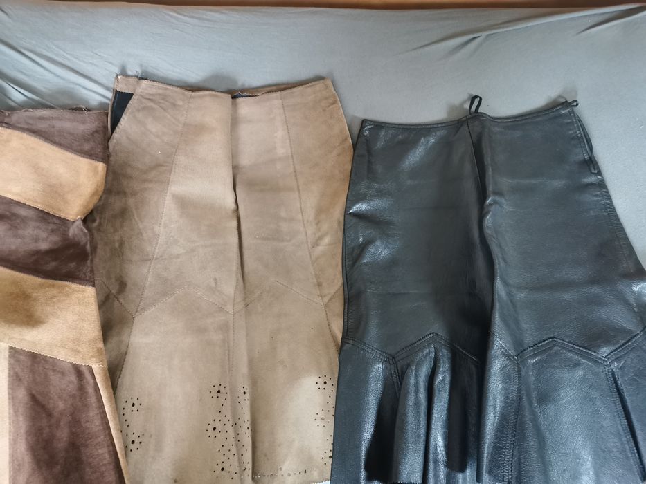 три  кожени поли