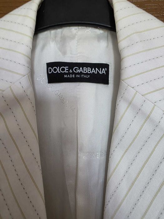 Sacou Dolce & Gabbana, alb cu dungi fine, măr. 36-38