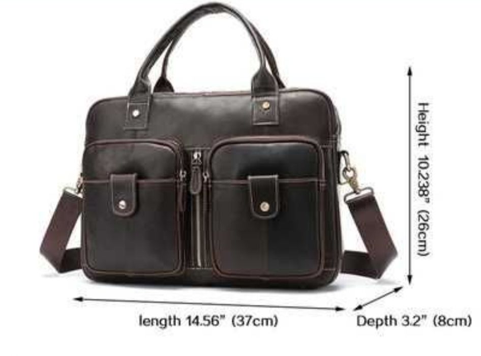 Сумка кожаная для ноутбука