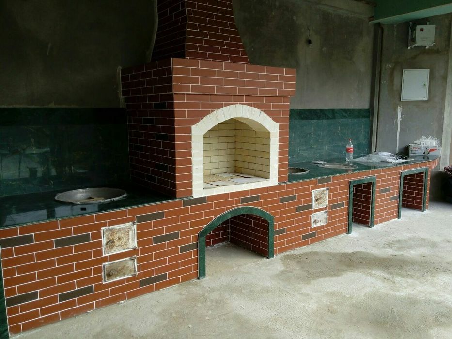 СТРОИМ летную кухню. Очаг. Камин. Барбекю