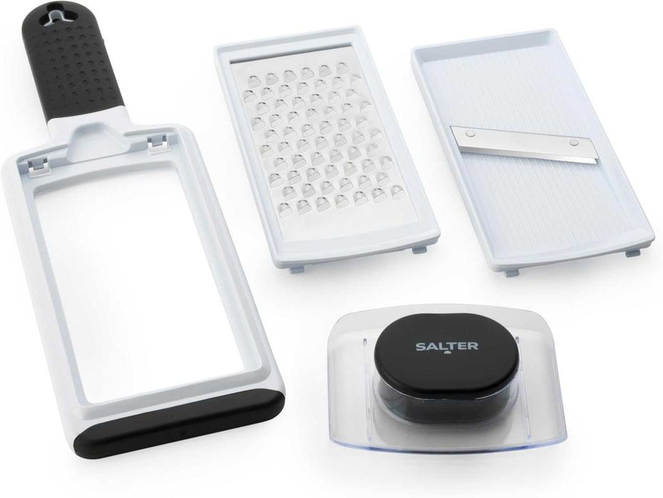 НОВО!!! Ренде Salter BW12925EU7 Мандолина 2 в 1 – многофункционален резач за зеленчуци, сменяеми остриета от неръждаема стомана