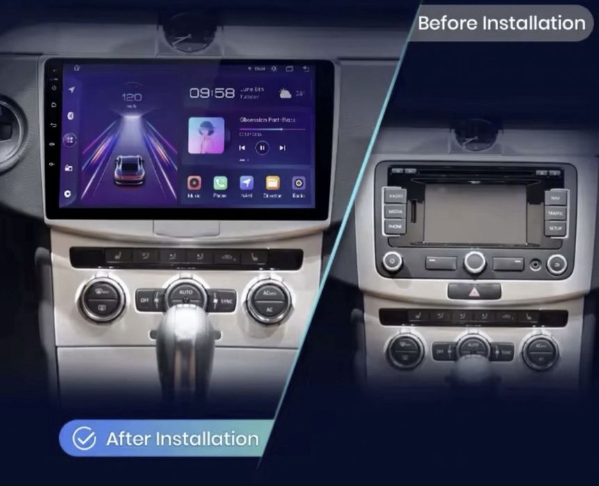 4GB + 32 Carplay Navigatie Android VW Passat B6 B7 CC Camera cadou