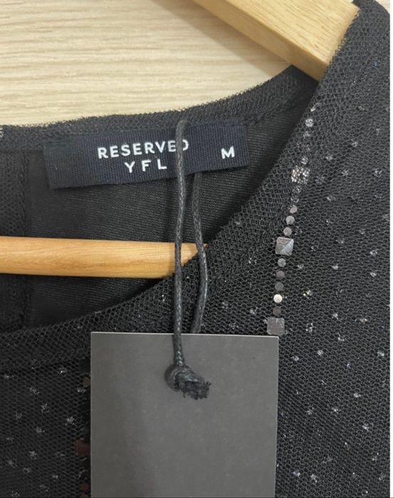 Bluza neagra eleganta dantela tulle Reserved noua cu eticheta M