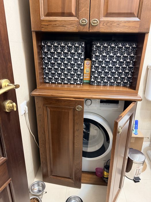 Masca clasica masina spalat cu dulap pentru depozitare