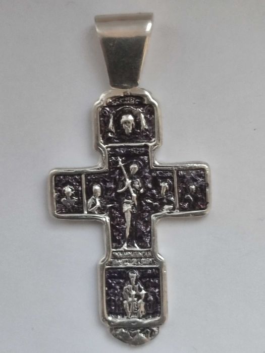 Большой серебряный православный крест