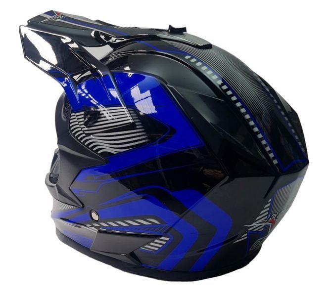 Мотокрос каска №3616 BLACK/BLUE