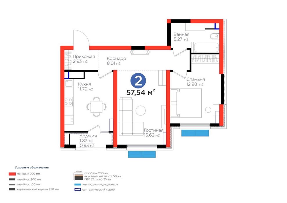 Своя 2 комнатная квартира в ЖК Ботаника Саройи