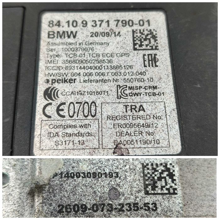Modul telefon / Bluetooth BMW Seria 1 F20 F21 COD: 84109371790 2014 / [2011-2019] / (5G3)
