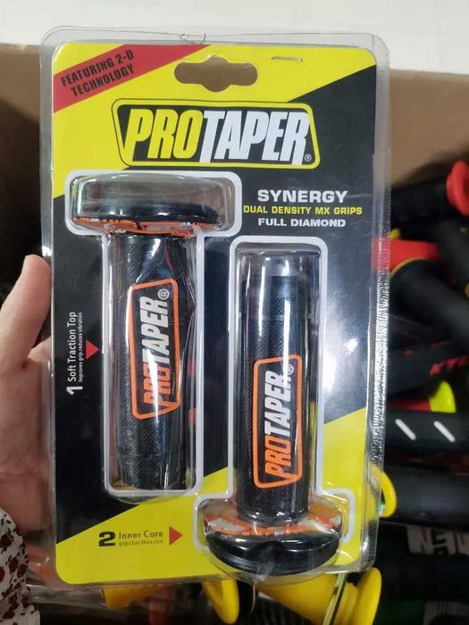 Set mansoane moto ProTaper universale cauciuc Portocaliu/Rosu/Albastru