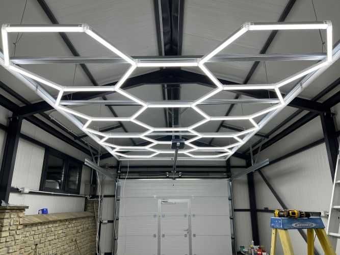 14 hexagoane led tavan honeycomb 672w 484x 235 cm - ECO / PRO