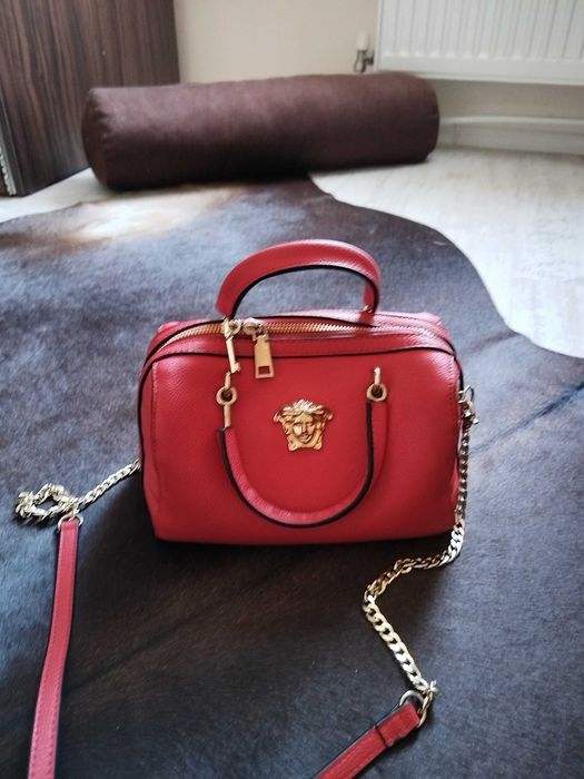 Дамска чанта Versace естествена кожа