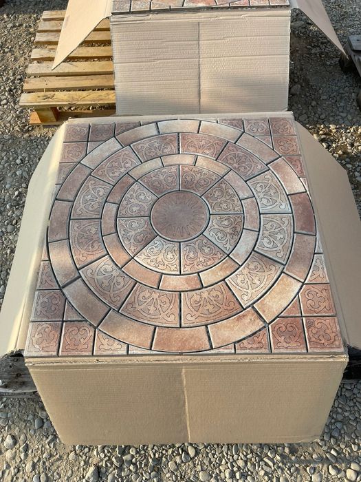 Decor medalion din gresie 1 cm tip mozaic