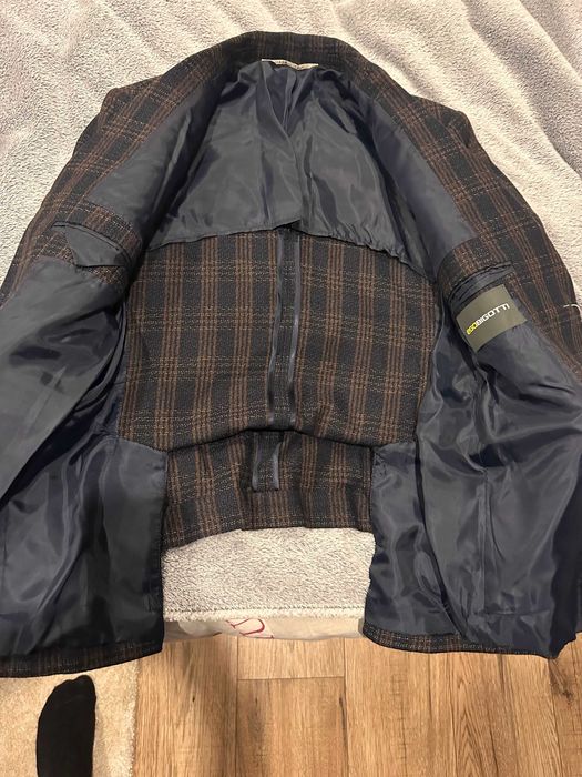 Costum bigotti slim - Carouri Maro Inchis (marime 46)