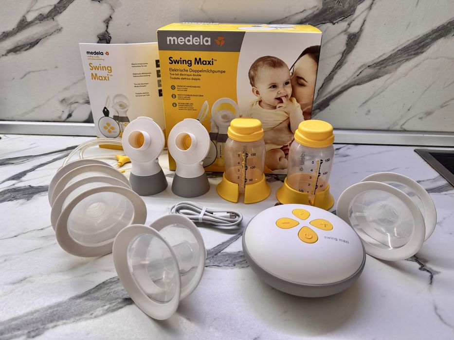 Помпа за кърма Medela Swing Maxi, Електрическа, Двойна, Двуфазна