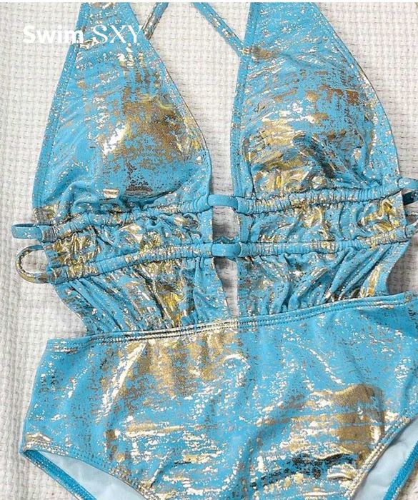 Бански два броя(цял в синьо и бански от две части,М