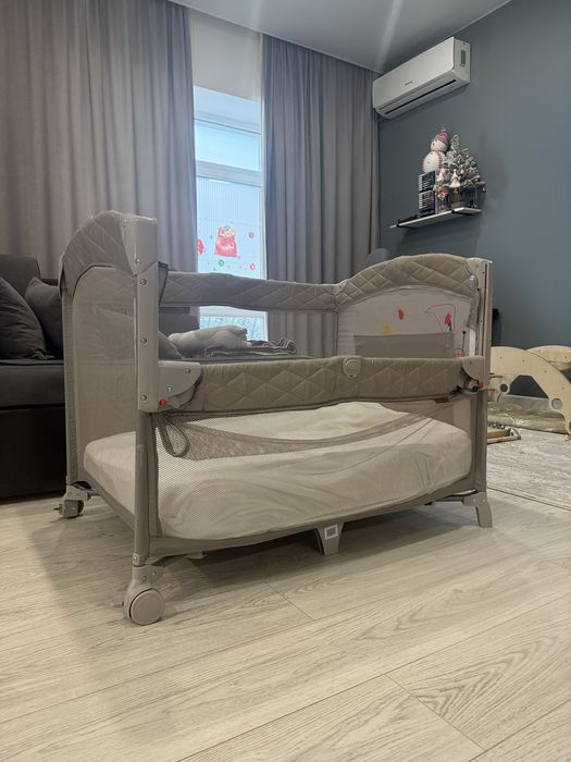 Манеж детский серый раскладной