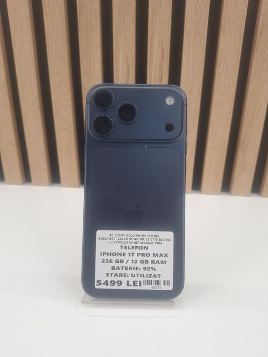 IPhone 17 Pro Max 256Gb 92% Baterie Garantie/Factura #60878