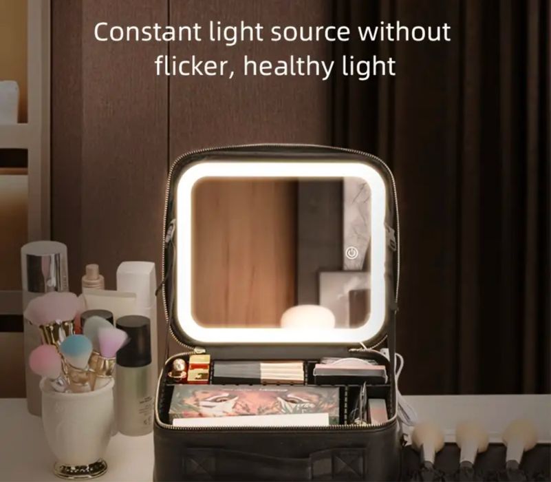 Чантичка с огледало и уред за уголемяване на устни