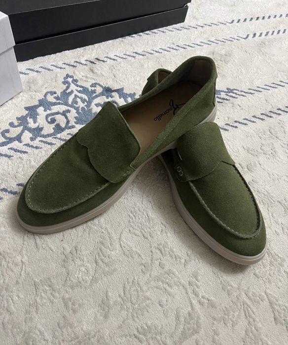 Лоферы Loro Piana свет темно синий