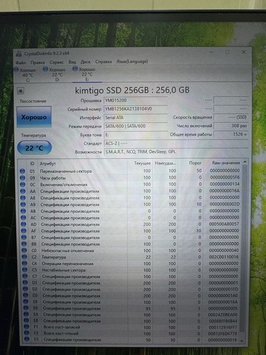 SSD почти новые 240gb 256gb