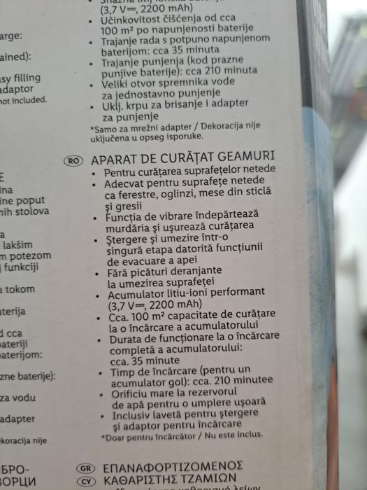 Aparat curățare geamuri Silvercrest