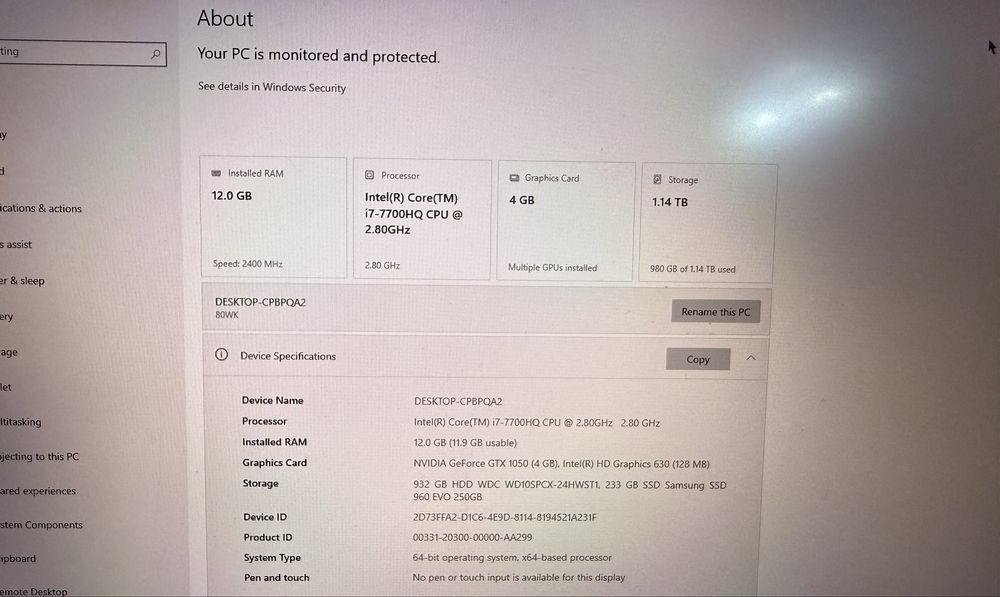 Laptop Lenovo Legion Y520
