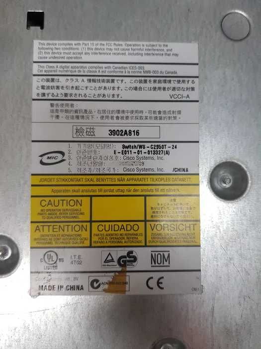 Switch Cisco Catalyst WS-C2970G-24T8-E WS-C2960-48TC-L WS-C2950T-24