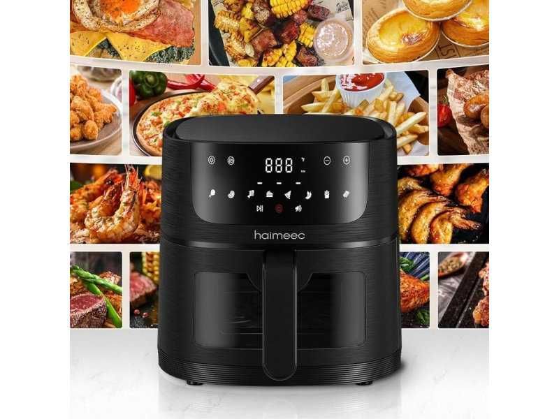 Еър Фрайър с 8 Програми HAIMEEC CT03 - 1500W, 6л, Черен