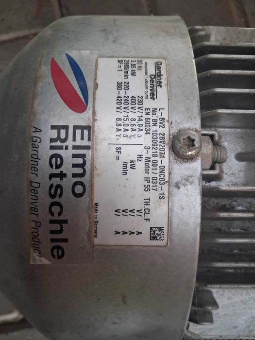 Pompă Vid Inel Lichid Elmo Rietschle 3.85 kW NOUĂ (Model 2BV2071-0NC03-1S