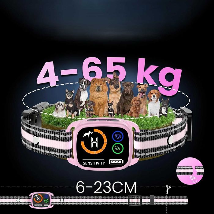Интелигентен анти-лай нашийник PatteSage– звуков и вибрационен режим