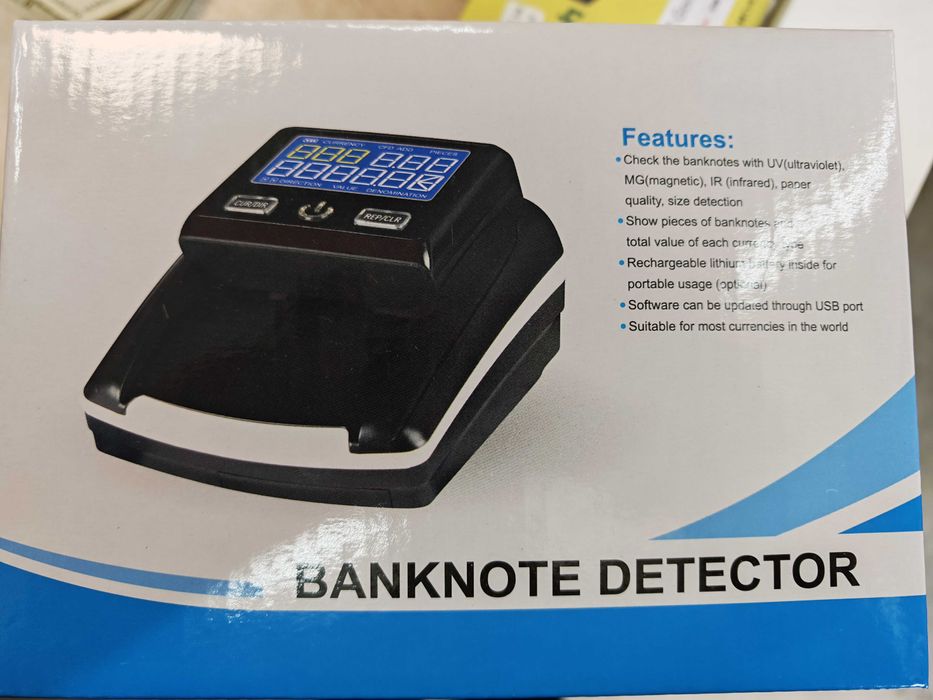 Детектор за фалшиви EURO ЕВРО банкноти/брояч