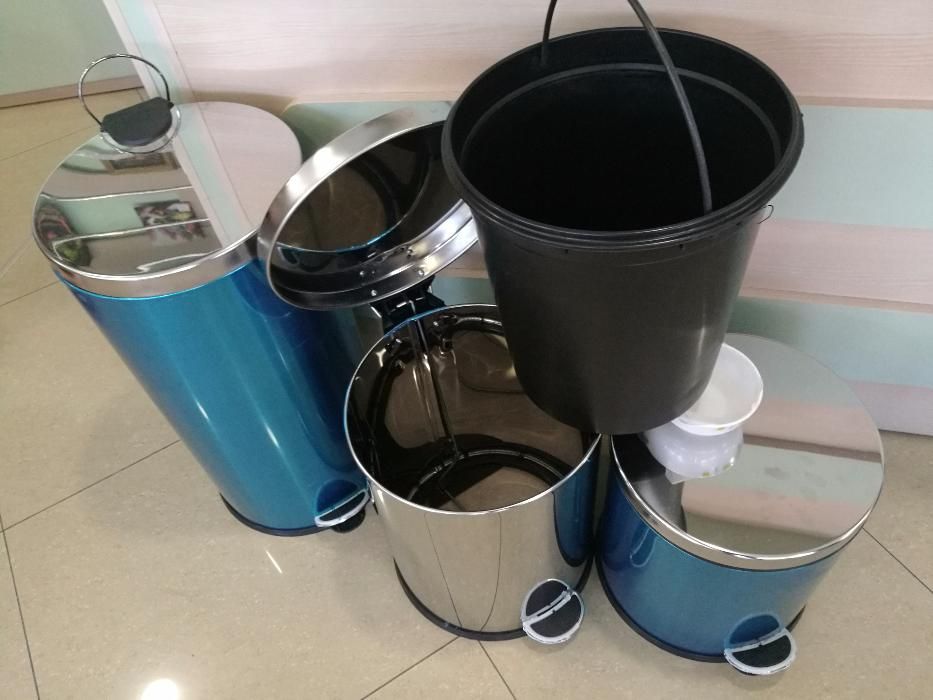 Неръждаем Иноксов кош с педал от 3 до 40 литра