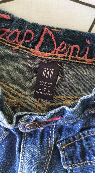 Blugi Kids Baby Gap Jeans evazați brodați măr 4ani Flare Jeans