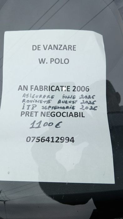 Vand Volkswagen polo