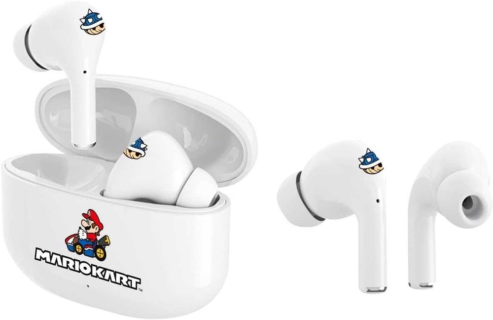 Casti earpods Mario Kart True Wireless Sound Bluetooth TWS cu carcasa