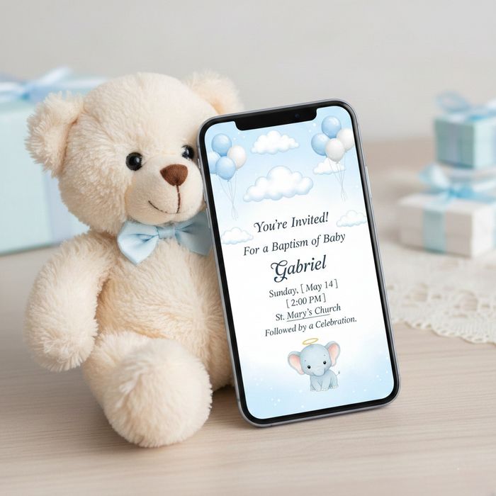 Invitații Digitale  - Nuntă / Botez / Majorat