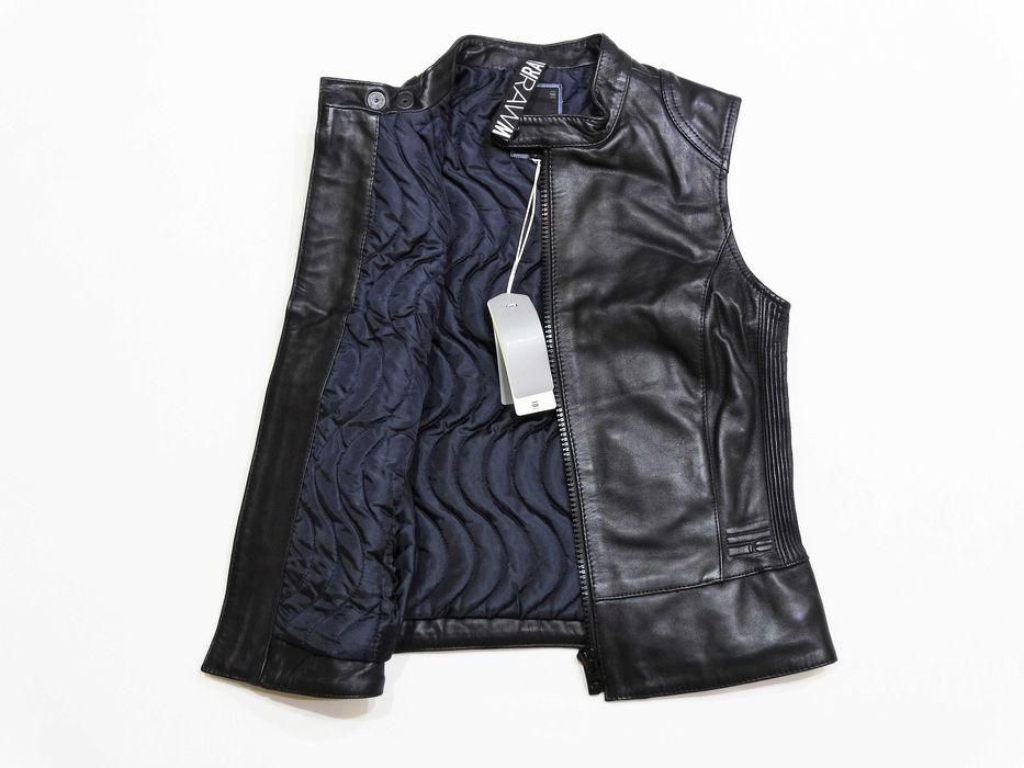 Намален Нов G-star 5620 Custom Zip Leather Дамски Елек Естествена Кожa