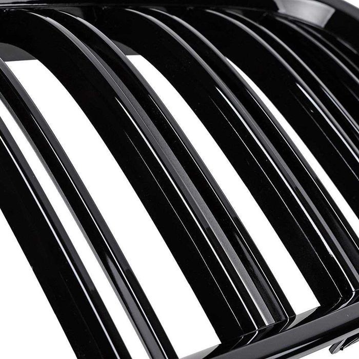 Решетки Бъбреци за БМВ BMW 7 серия F01 F02 2009+ Черен Гланц Двойни